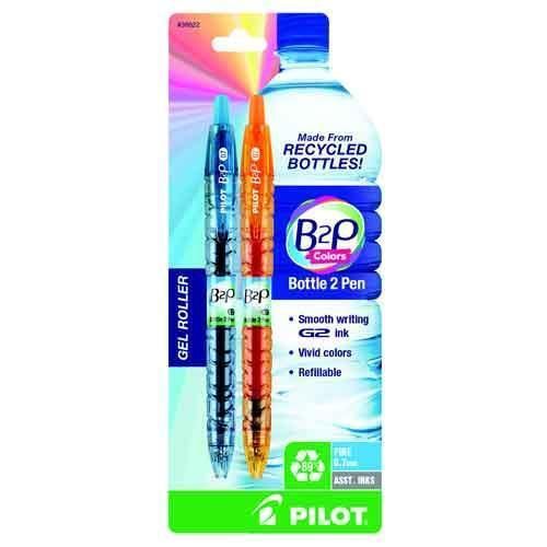 Pilot B2P Bottle 2 Pen Colors Gel Roller 2-Packs Assorted 2-Color Combinations