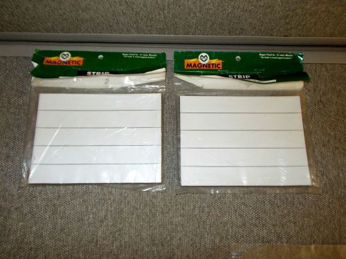 Lot of 50 Magna Visual PMR-761 White Magnetic Strips 7/8&#034; x 6&#034;