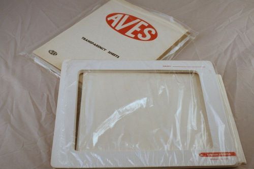 AVES lot 62 Transparency Film Sheets &amp; 10 White Mounting Frames 10 1/8 x 12 1/4