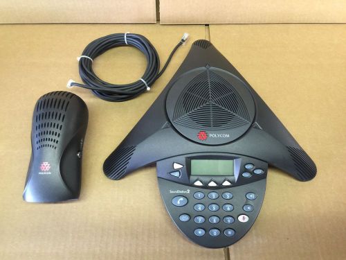 Polycom soundstation 2 non-ex conference phone analog 2201-16000-601 refurbished for sale