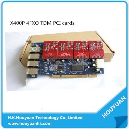Pci card 4fxo modulestdm400p pbx card ax400p card pbx phone asterisk tdm400 pbx for sale