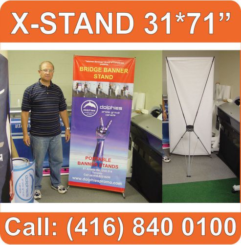 10 UNITS Exhibit Display Trade Show Banner Stands 31*71&#034; Portable Tabletop Stand
