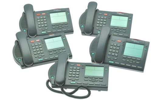 Lot of 5 Nortel M3904 M-3904 Phones Office Business Phones w/ Handsets No Stand