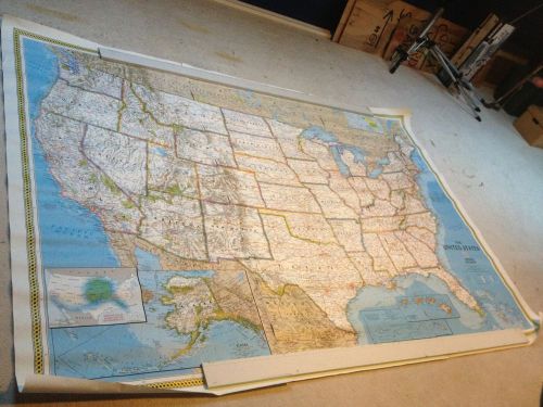 USA Wall Map Large 76&#034; X 111&#034; US States Glue On