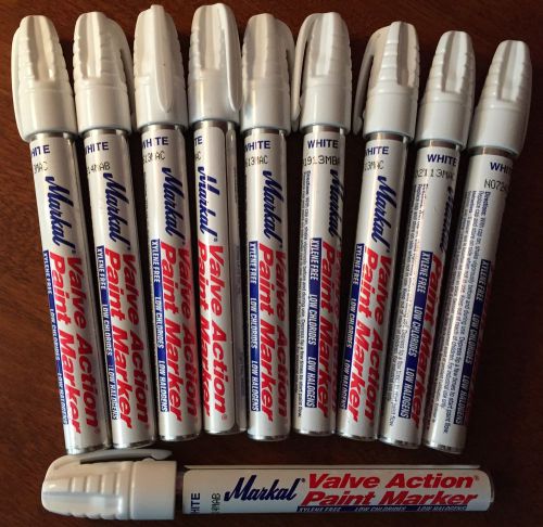 Markal value action paint marker white lot of 10 for sale