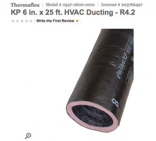 Thermaflex  KP 6 in x 25ft  HVAC Ducting -R4.2 Model# 0547-0600-0001