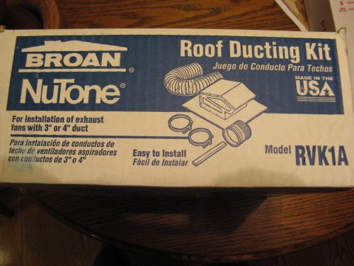Broan Nutone Roof Ducting Kit Model RVK1A~Instalation of 3&#034;or 4&#034; Exhaust Fan