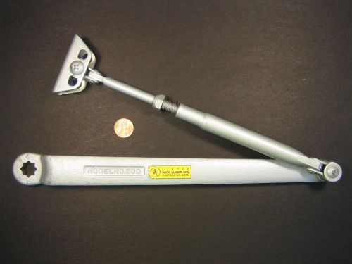 Replacement hydraulic door closer arm,  aluminum finish, 11&#034; length, adjustable for sale