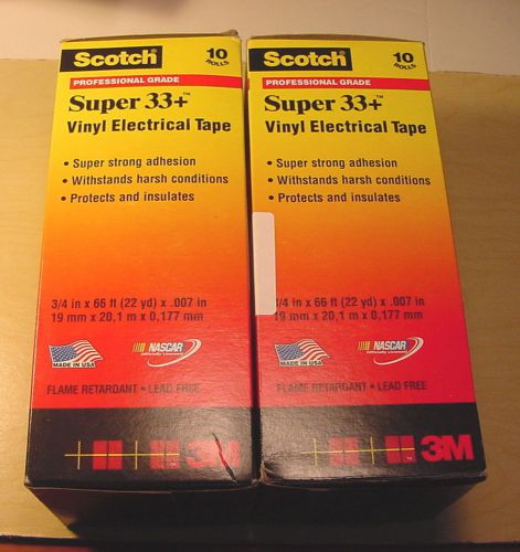 SCOTCH 3M 20 Rolls of SUPER 33+ VINYL ELECTRICAL TAPE  3/4&#034; x 66 ft 22 yards