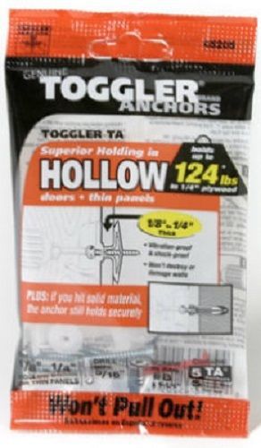 Toggler, 20 Pack, 1/8&#034;-1/4&#034;, TA Hollow Wall Anchors With Screw