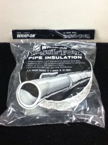 One Case Of 12-Packages Of Wrap-On Insul-Foil Pipe Insulation 15-Foot X 1/8&#034; X 2