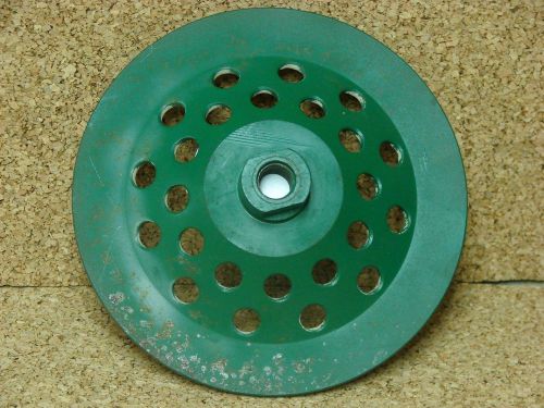 Sawtech CG-725DT Green - 12 segment diamond cup grinding wheel, 7 in for concret