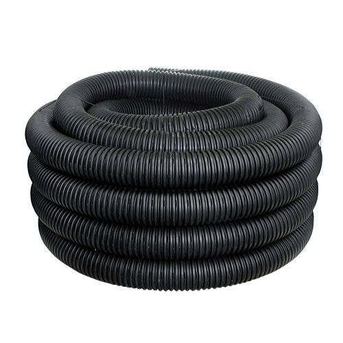 6&#034; 250&#039; Perforated drainage pipe corrugated solid heavy duty industrial 250ft