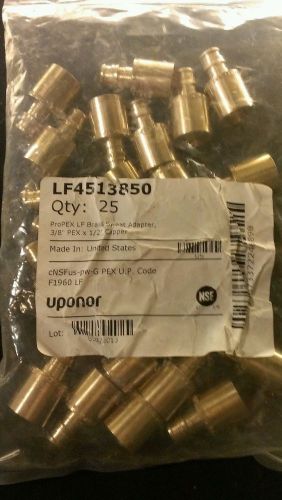 ProPex LF brass sweat adaptors, 3/8&#034;x1/2&#034; copper Qty:25