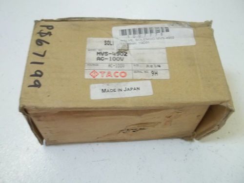 TACO MVS-4902 AC-100V SOLENOID VALVE *NEW IN A BOX*