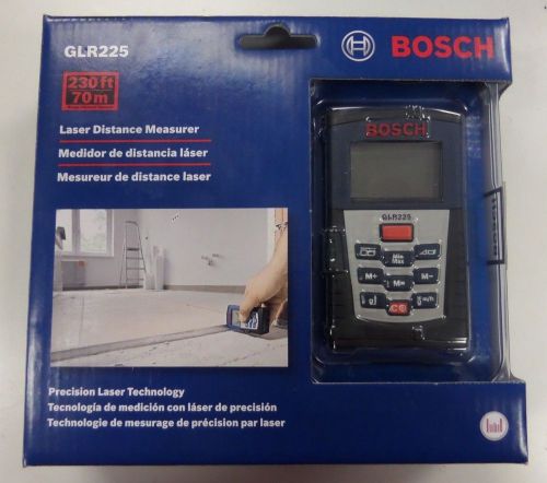 Bosch GLR225 Laser Distance Measurer 230 Feet 70 meters Brand New Box Open