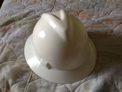 MSA Class E Type I Protective Helmet Hard Hat White Safari Type, Easy Adjust