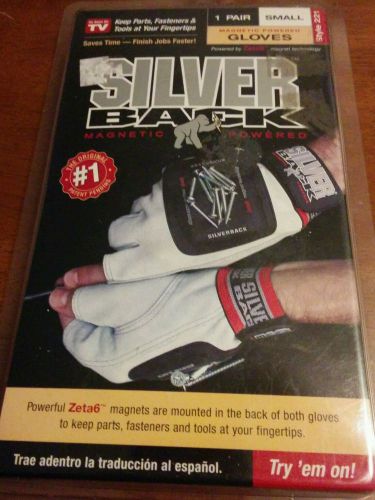 Silver back, magnetic powered, small pair of gloves, new, free shipping, for sale