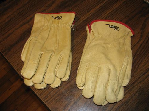 (2) Pairs of Leather Heavy Duty Soft Work Gloves with Warm Lining Size Large