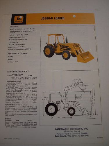 John Deere JD300-B JD 300 B 300B Loader Tractor Brochure &#039;73 Original