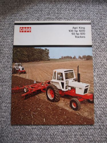 Case 970 1070 Agri King Tractor Color Brochure 20 pg. Original MINT &#039;73