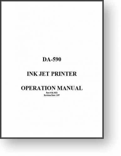 Rena DA-590 Printer Operator&#039;s Manual