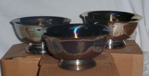 Vintage 7&#034; Silverplate Bowl Sheridan Silver  NIB 2 Bowls