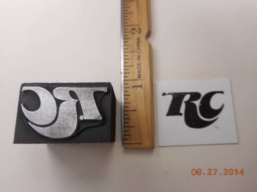 Printing Letterpress Printers Block, RC Emblem for Royal Crown Cola, Soda Pop