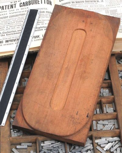 12.48&#034; giant number: 0 rare unused wood type letterpress printing block woodtype