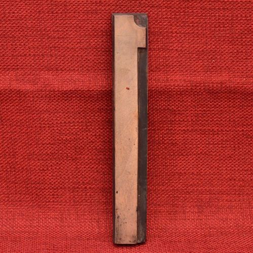 Wood Number 1 - Light Slim Letterpress Type Printers Block 6 5/8 by 1 inches
