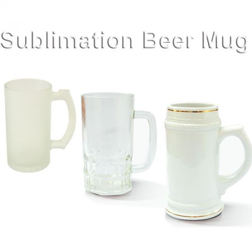 New arrivals sublimation beer mugs by mug press transfer beer glass for sale