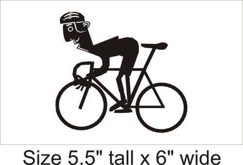 2X Bicycle Rider Funny Car Vinyl Sticker Decal Truck Bumper Laptop Gift - 797