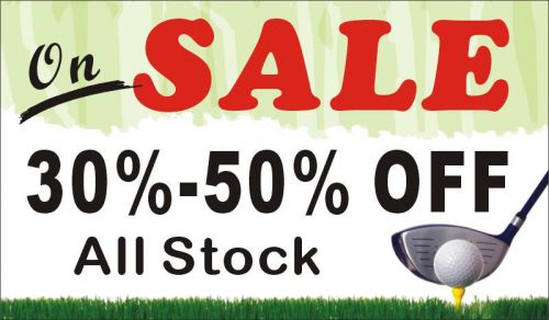 3ftX5ft Custom Printed Golf Shop Sale Promotional Banner Sign