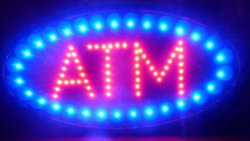 NEW BRIGHT ANIMATED LED ATM SIGN W/ANIMATION SWITCH &amp; HANGING CHAIN P