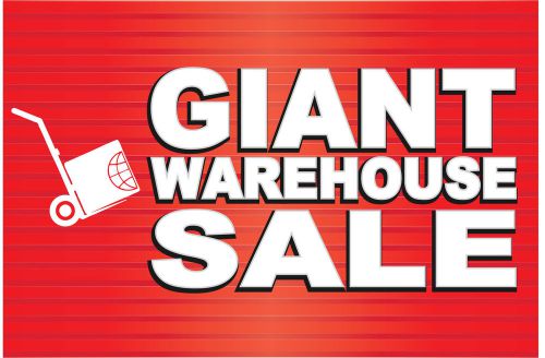 Giant Warehouse Sale Vinyl Sign Banner /grommets 2x3&#039; made in USA rv23