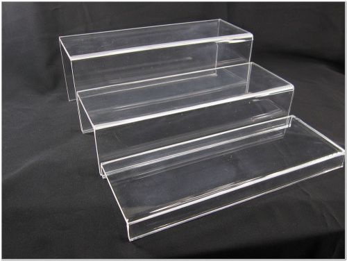 Clear Acrylic 3 Layer Jewelry Riser Display Stand Unit