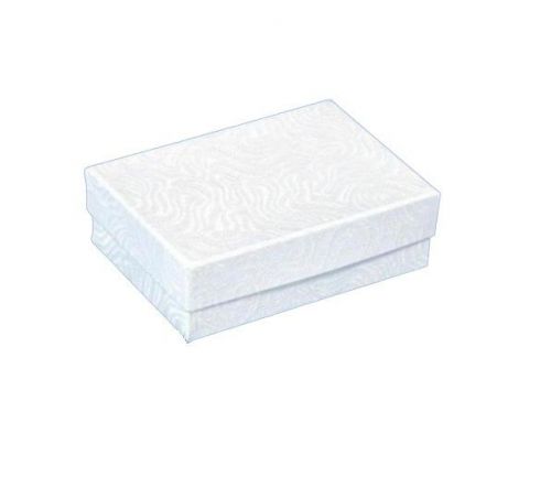 5pcs White Gloss Cotton Filled Jewelry Gift and Retail Boxes 3.25&#034; X 2.25&#034;x1&#034;