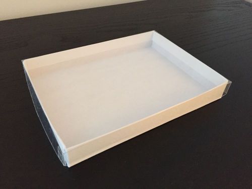38 Jewelry Stationary card boxes with clear lid 7 3/8 x 5 1/2 x 1