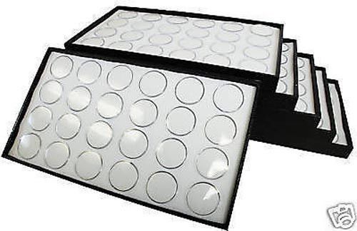 Gemstone Storage Organizer Display Trays and 144 White Acrylic Gem Jars Travel