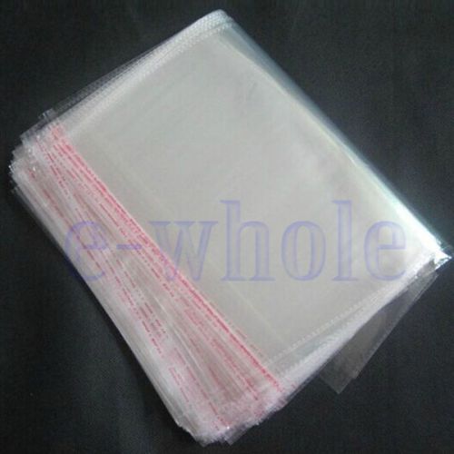 100pcs 16 x 24cm Clear Seal Sealable Poly Plastic Polyethylene PP Bags Flat HM