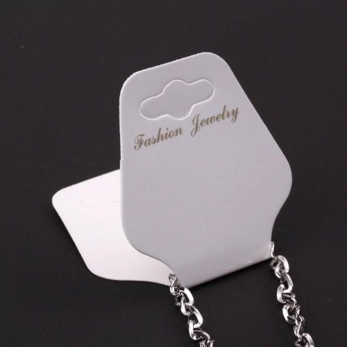 100PS White Paper Necklace Bracelet Fashion Jewellery Display Cards New Tags