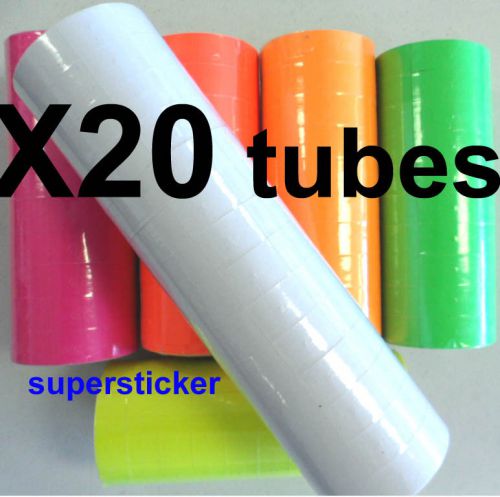 White price tags for mx-6600 2 lines gun 20 tubes x 14 rolls x 500 for sale