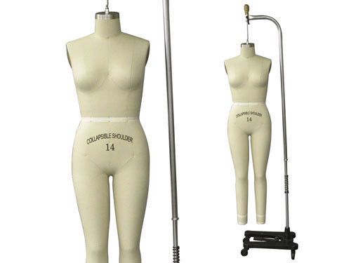 Professional female dress form mannequin full size 14 w/legs for sale