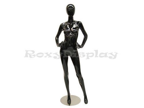 Female Highend Fiberglass Egg Head Mannequin Display Dress Form #MD-A4BK1