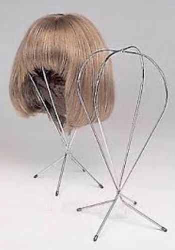 Lot Of Two 12&#034; Metal Collapsable Wig Stand Fashion Aura