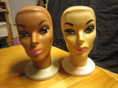 TWO  MANNEQUIN HEADS