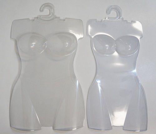 20 Reg+10 Plus Full Size CLEAR Female Plastic Mannequin Body Dress Form Hanger