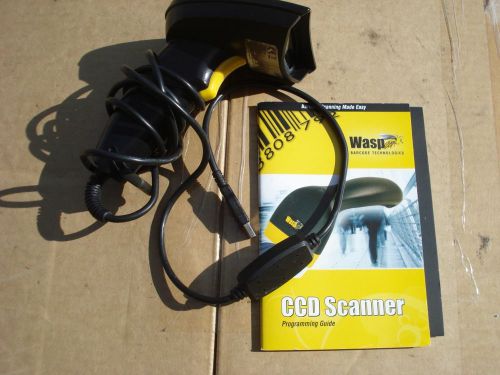 Wasp WLF-4170 CCD Handheld Laser Barcode Scanner 6&#039; USB Cable + Manuals