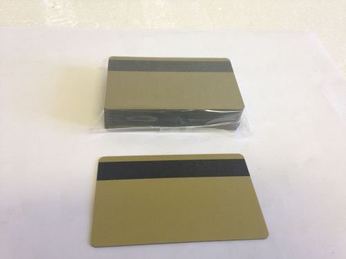 25 gold cr80 pvc cards - hico magstripe 3 track - cr80 .30 mil for id printers for sale
