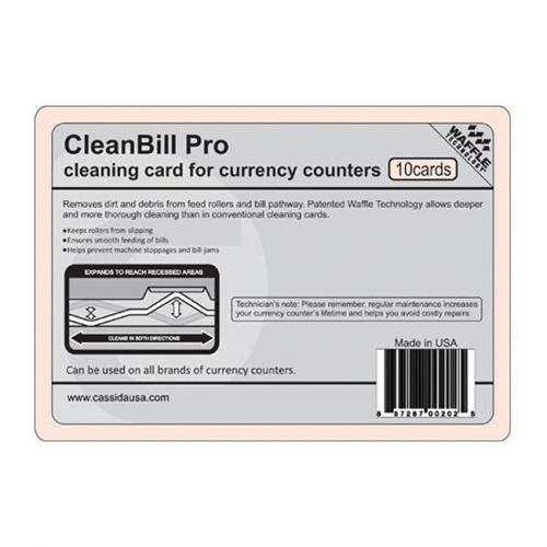 Cassida cleanbill pro cleaning cards for currency sorters for sale